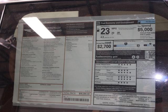 2026 Genesis GV70 2.5T Advanced AWD
