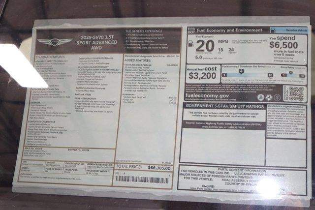 2025 Genesis GV70 3.5T Sport AWD