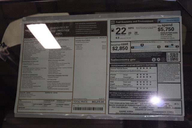 2026 Genesis GV70 2.5T SPORT PRESTIGE AWD