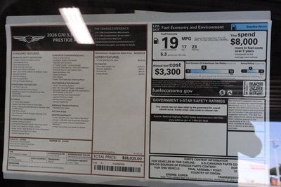 2026 Genesis G70 3.3T Sport Prestige