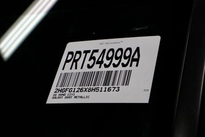 2008 Honda Civic Coupe 2-Door Auto LX