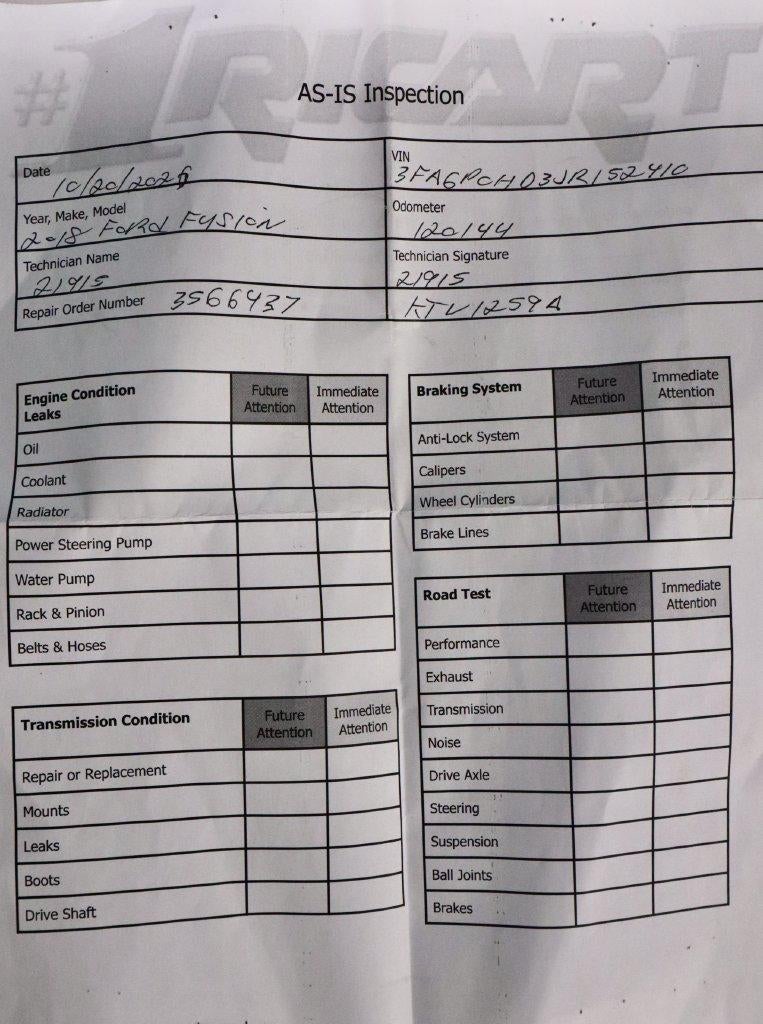 2018 Ford Fusion SE