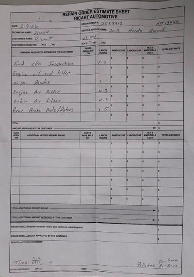 2018 Honda Accord Sedan EX-L 2.0T Automatic