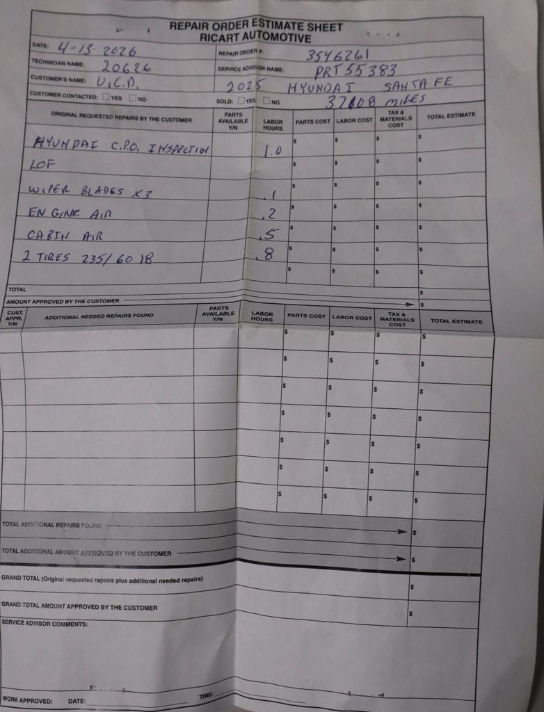 2025 Hyundai SANTA FE Hybrid SEL FWD