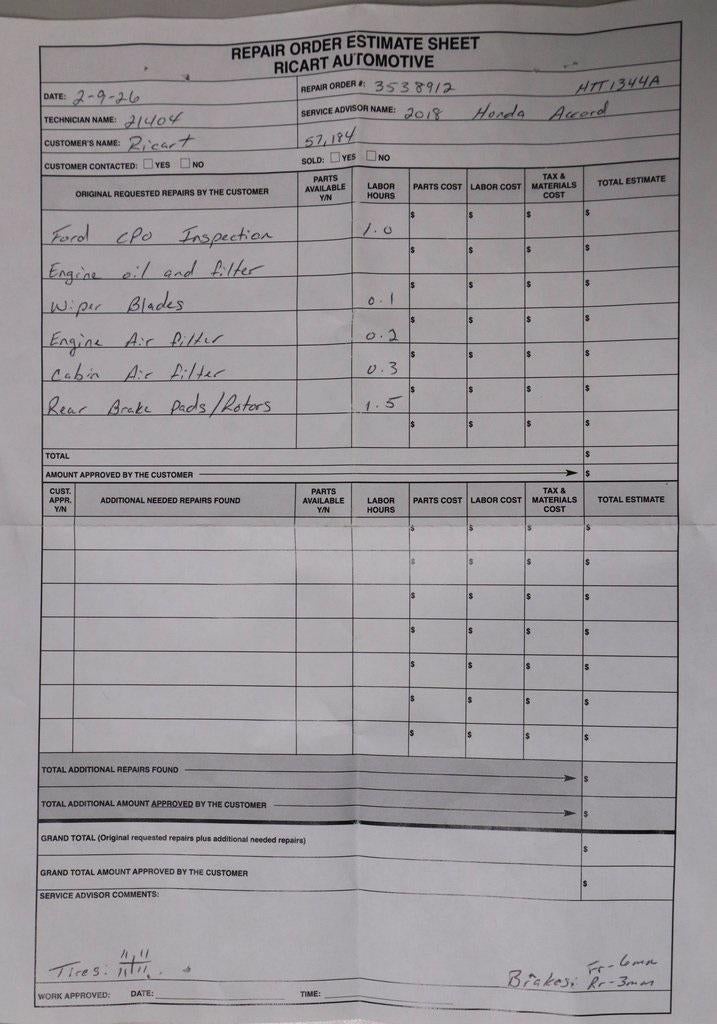 2018 Honda Accord Sedan EX-L 2.0T