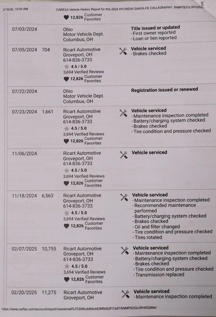 2024 Hyundai SANTA FE Calligraphy