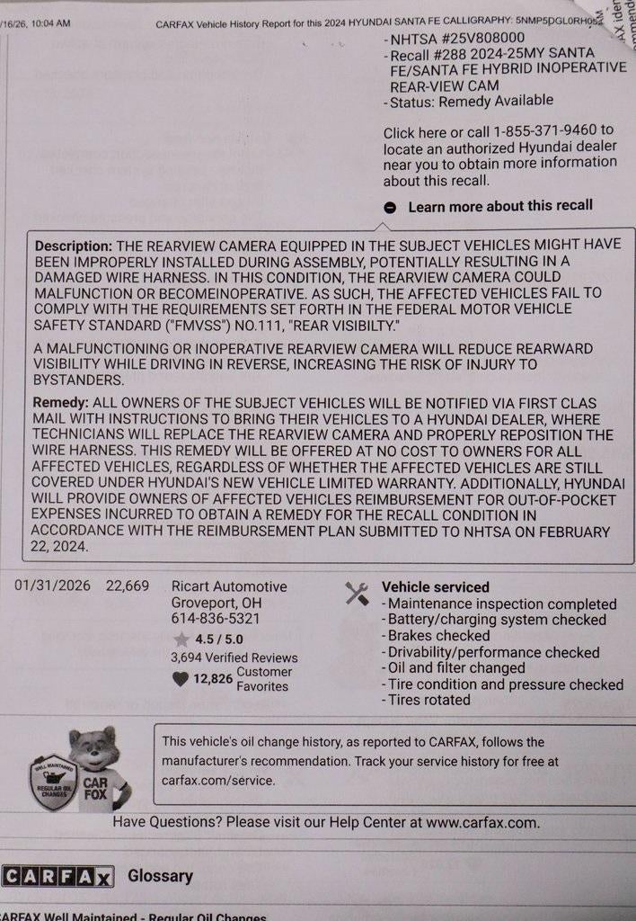 2024 Hyundai SANTA FE Calligraphy