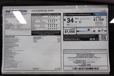 2025 Hyundai ELANTRA SEL Sport