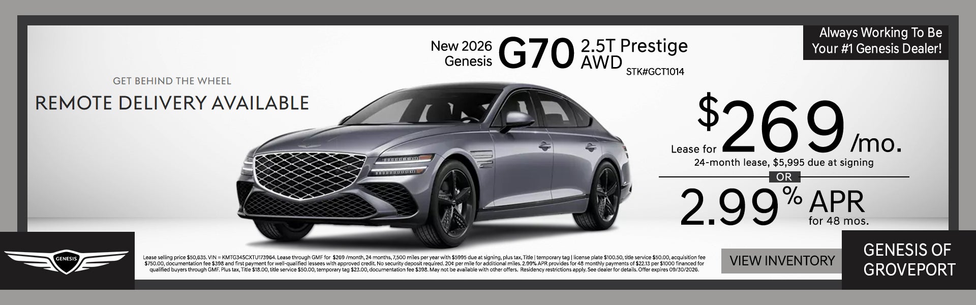 2026 Genesis G70
