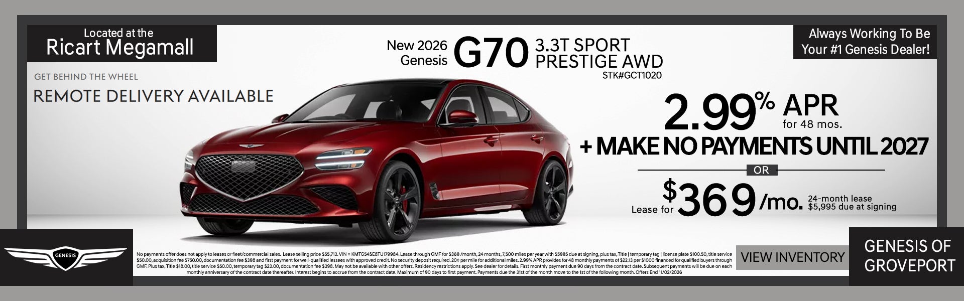 2026 Genesis G70